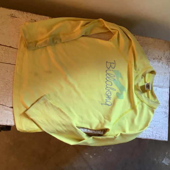 billabong Billie Girls Rashgaurd swim top Small yellow - Picture 5 of 10